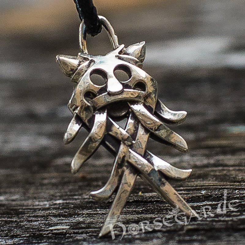 Handcrafted Wolf Totem Pendant - Sterling Silver