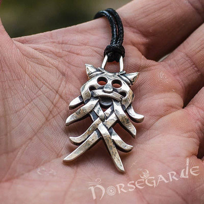 Handcrafted Wolf Totem Pendant - Sterling Silver