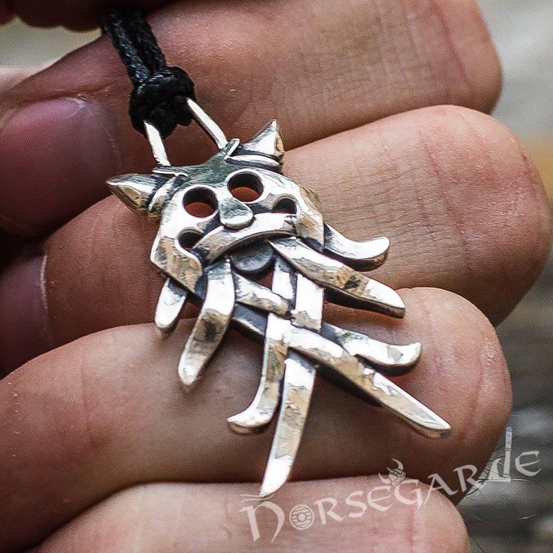 Handcrafted Wolf Totem Pendant - Sterling Silver