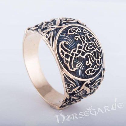 Handcrafted Yggdrasil Mammen Style Ring - Bronze