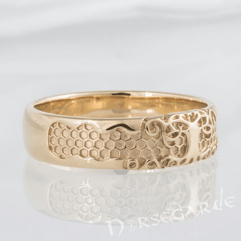Handcrafted Yggdrasil Patterned Band - Gold