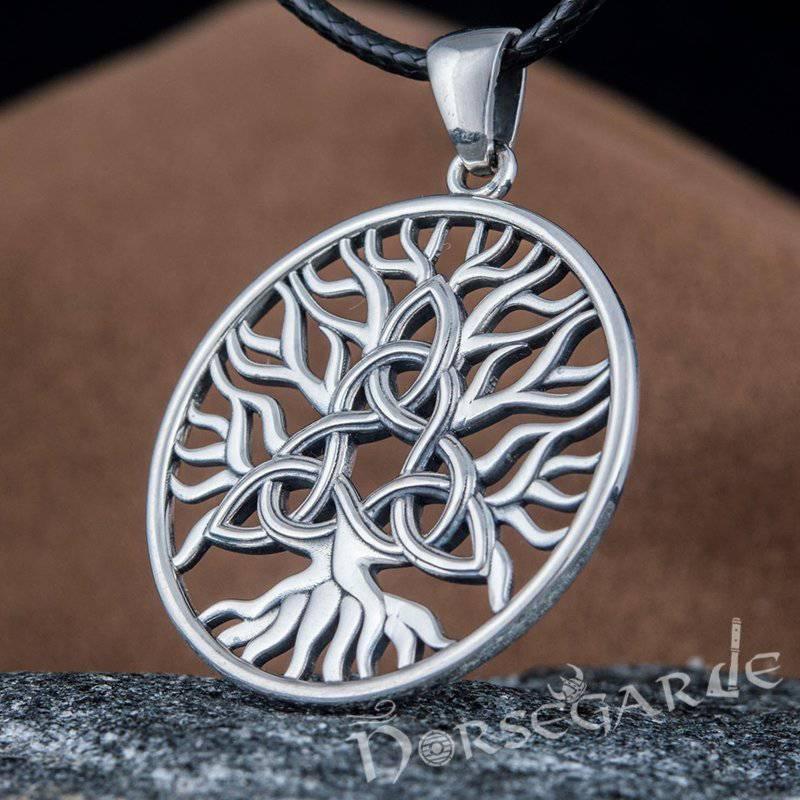 Handcrafted Yggdrasil Triquetra Pendant - Sterling Silver
