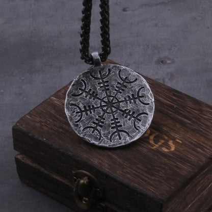 Helm of Awe and Vegvisir Double Pendant