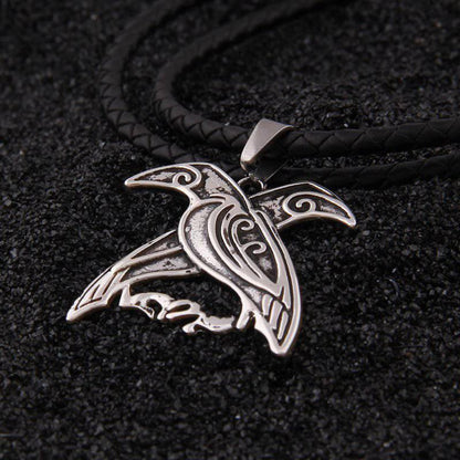 Hugin and Munin Pendant - Sterling Silver
