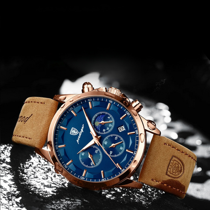 Men's waterproof chronograph watch