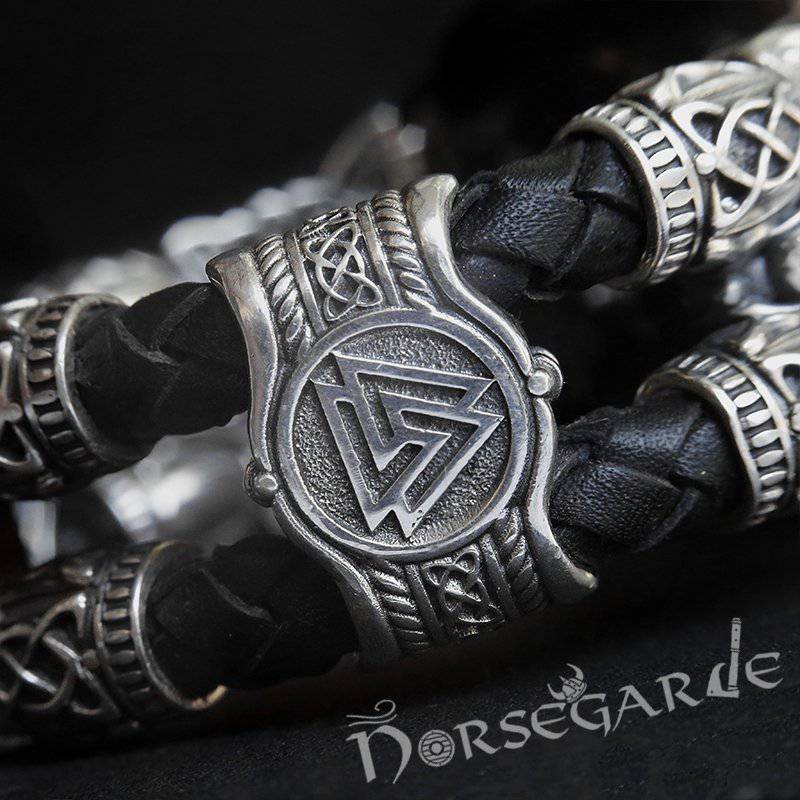 Handcrafted Viking Wolf Wristband for Apple Watch - Sterling Silver