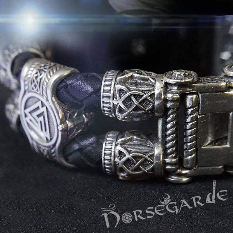 Handcrafted Viking Wolf Wristband for Apple Watch - Sterling Silver