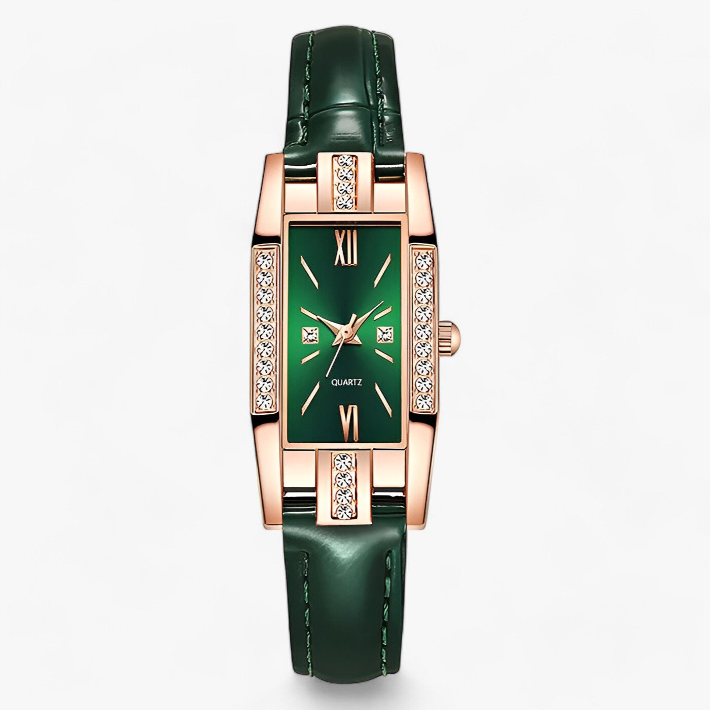 Lijoux | Women's rectangular wristwatch with diamonds