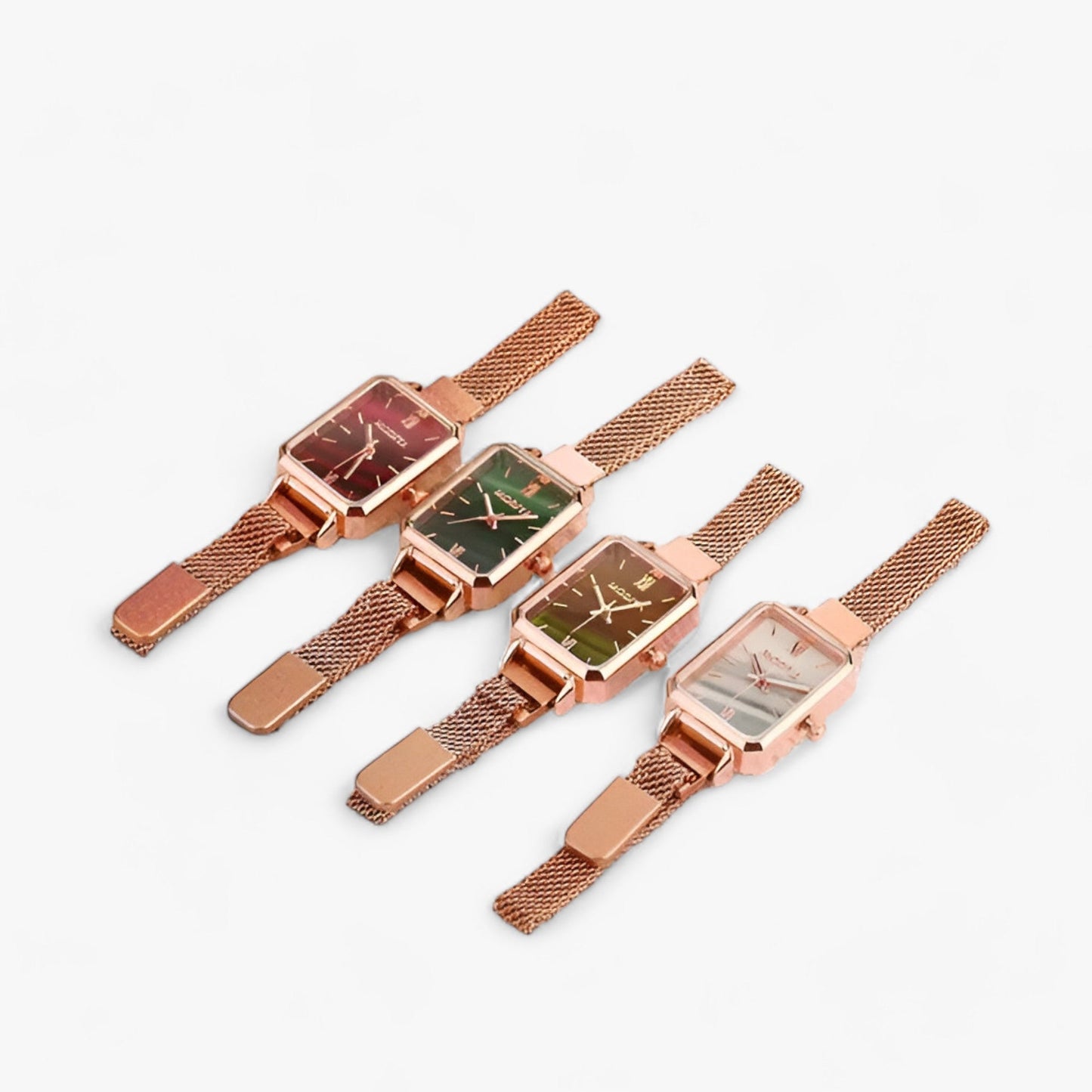Sophia - Elegant square watch with magnetic bracelet for an effortlessly stylish look