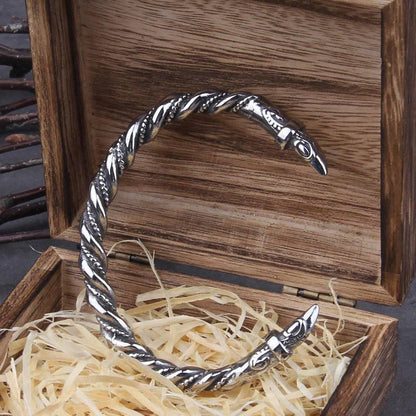 Raven Beak Torc Bracelet - Stainless Steel