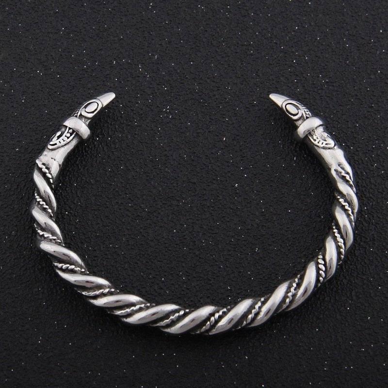 Raven Beak Torc Bracelet - Stainless Steel