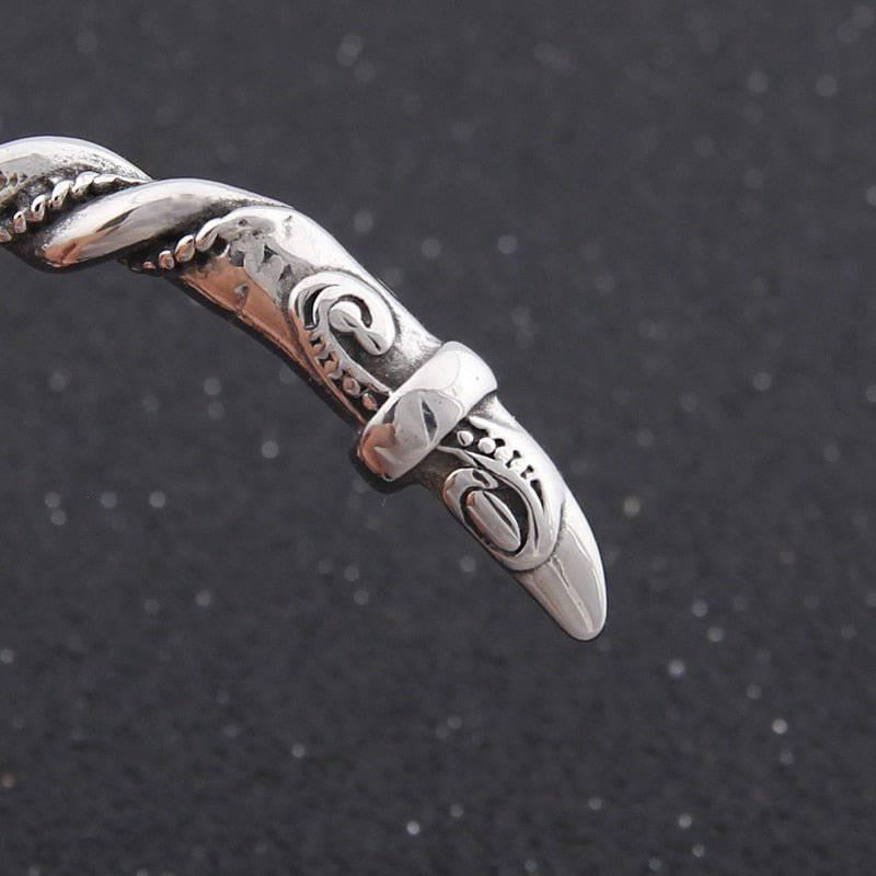 Raven Beak Torc Bracelet - Stainless Steel