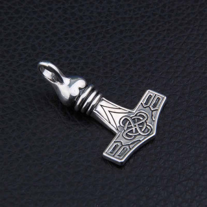 Raven Head Thor's Hammer - Sterling Silver