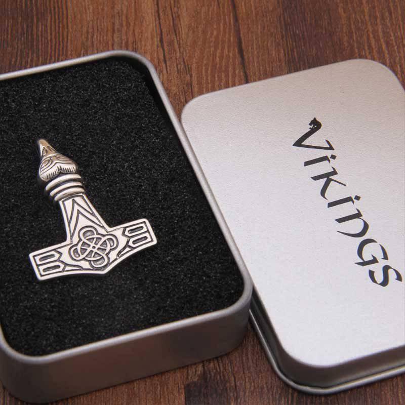 Raven Head Thor's Hammer - Sterling Silver