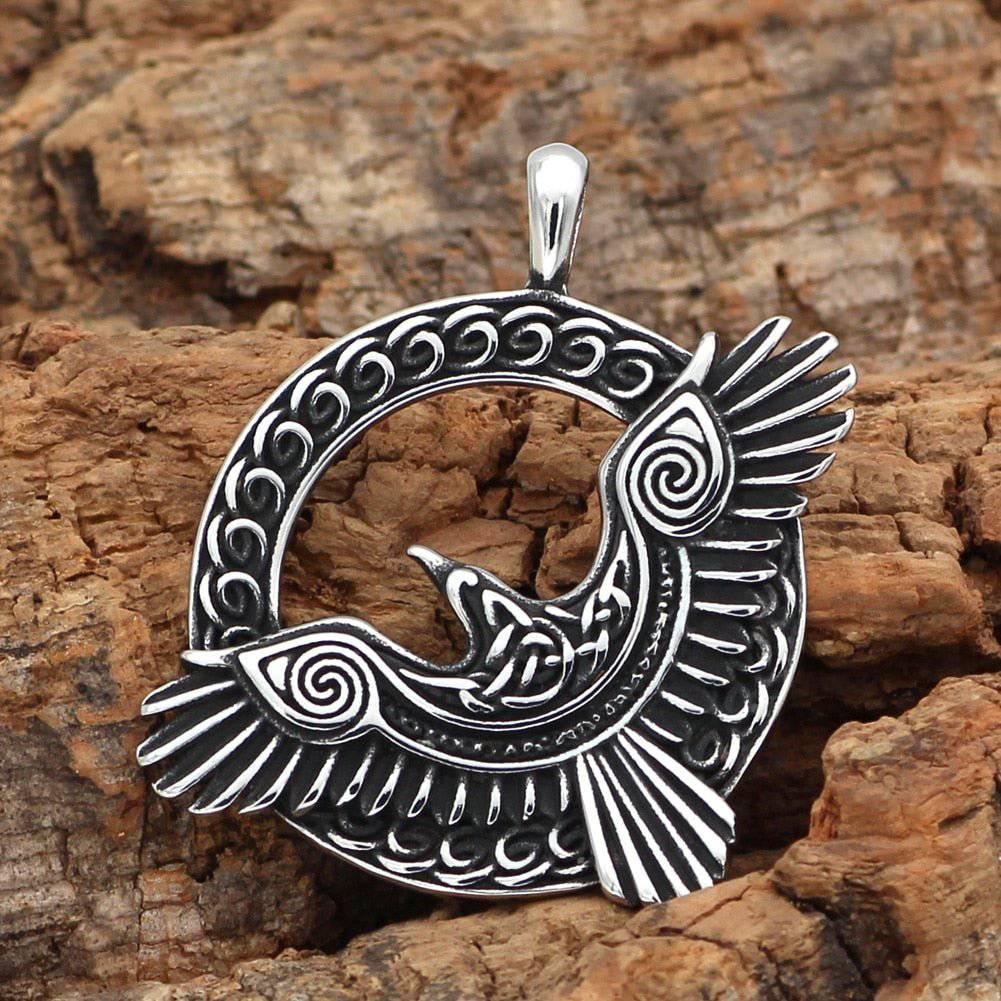 Raven's Flight Amulet - Stainless Steel