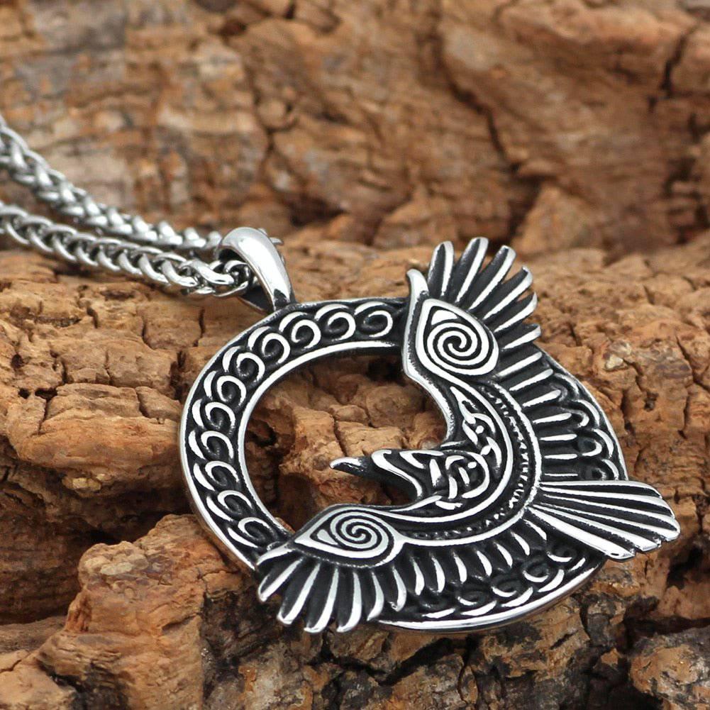 Raven's Flight Amulet - Stainless Steel