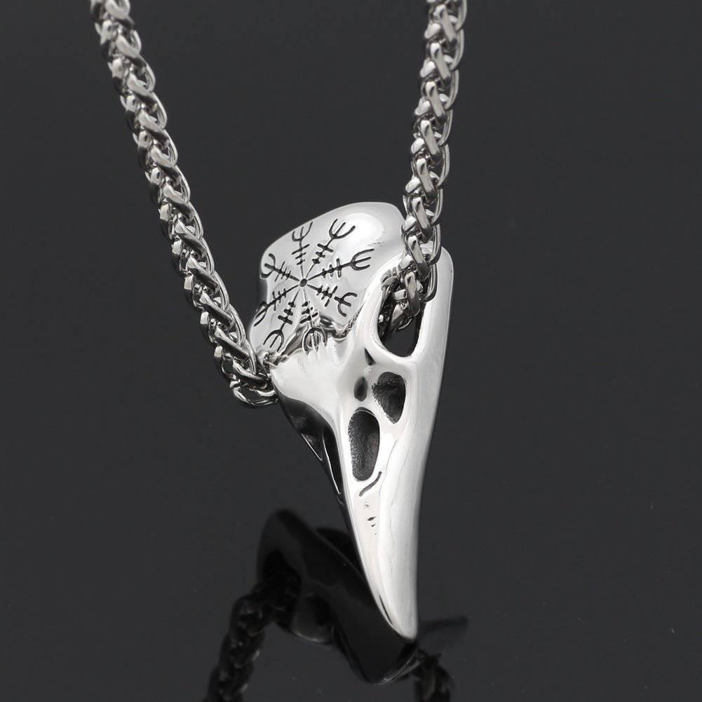 Raven Skull Pendant - Stainless Steel