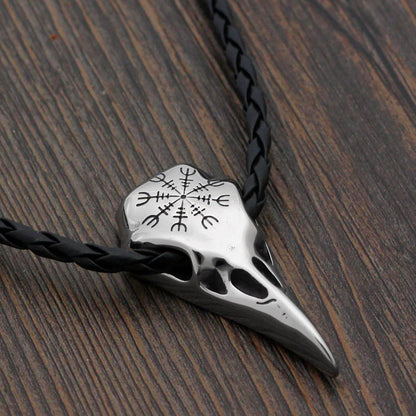 Raven Skull Pendant - Stainless Steel