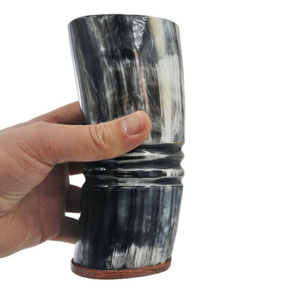 Redwood Base Drinking Horn Cup
