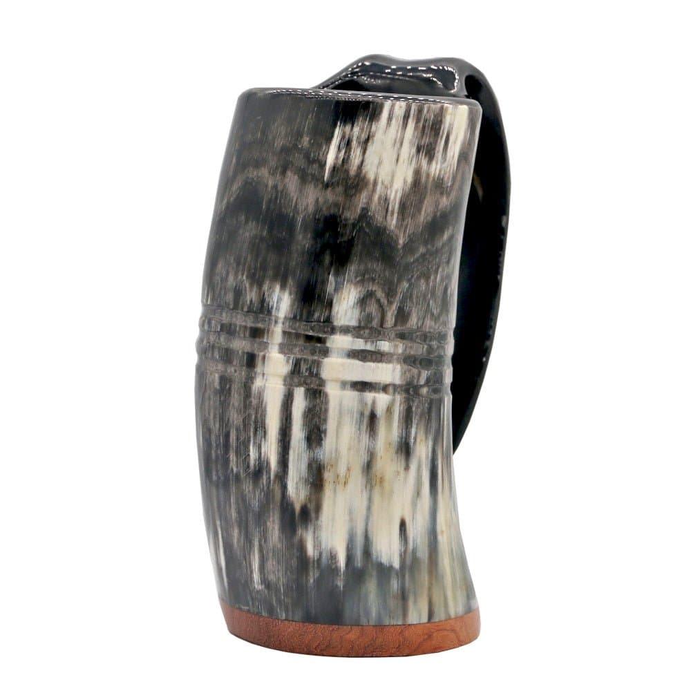Redwood Base Drinking Horn Mug with Stripes