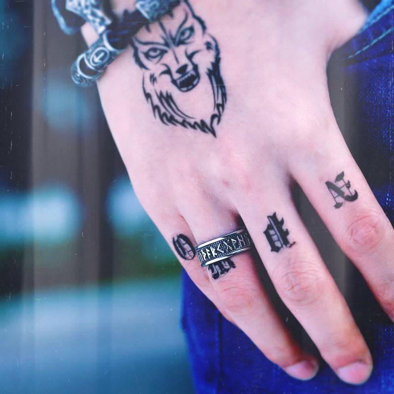 Runic Circle Band - Stainless Steel