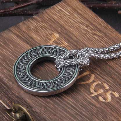 Runic Circle Pendant - Stainless Steel