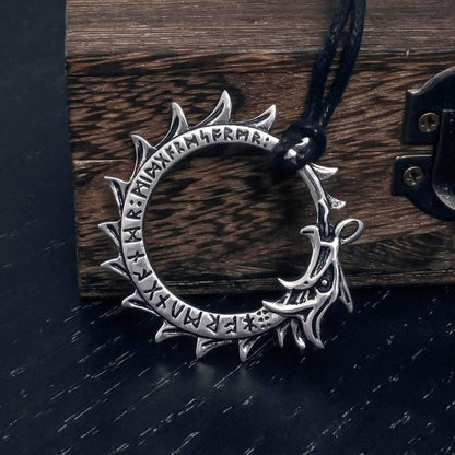 Runic Jormungandr Pendant - Stainless Steel