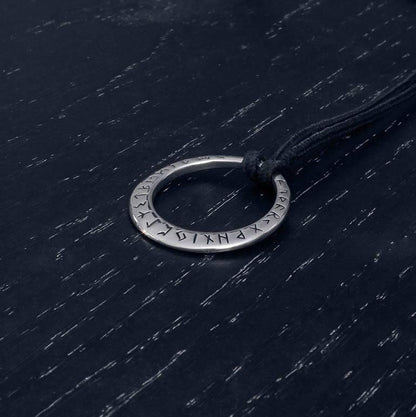 Runic Moon Pendant - Stainless Steel