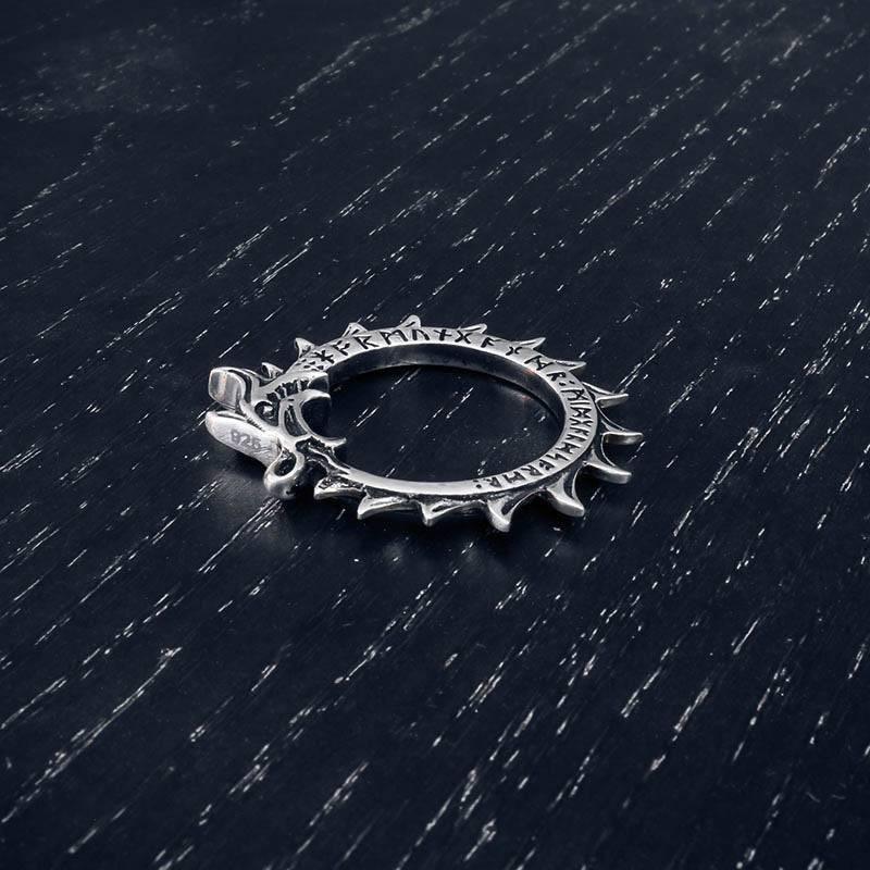 Runic World Serpent Pendant - Sterling Silver