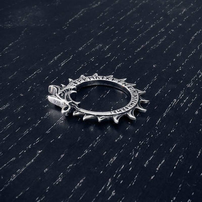 Runic World Serpent Pendant - Sterling Silver