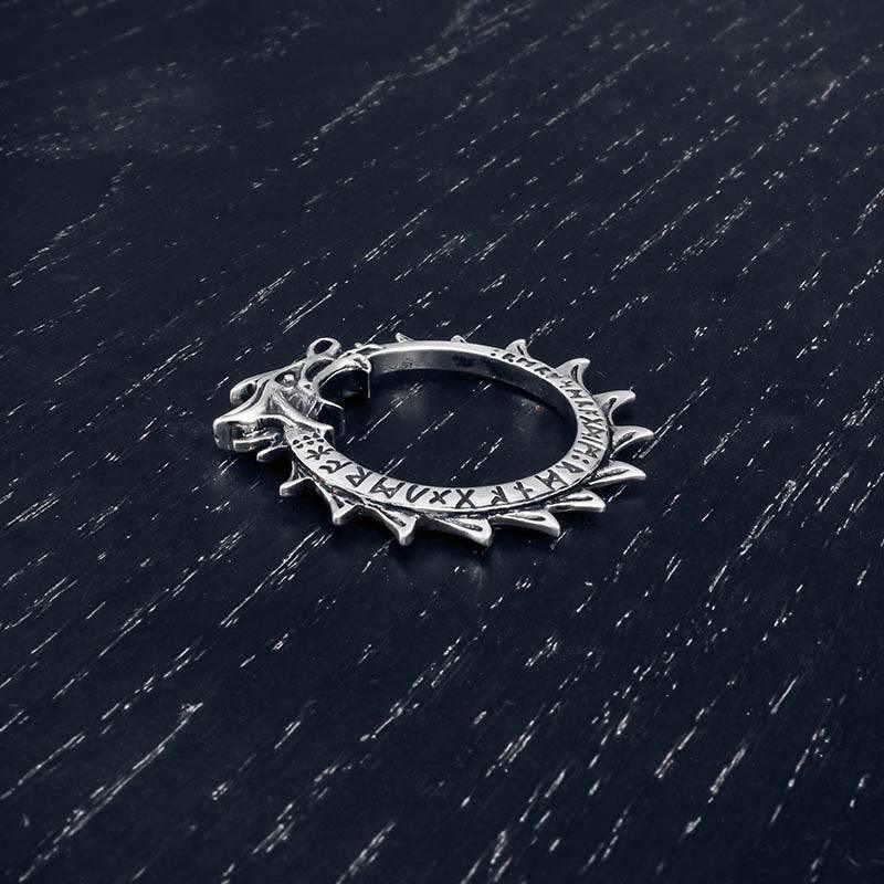 Runic World Serpent Pendant - Sterling Silver