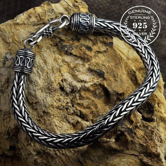 Scaled Ornamental Chain Bracelet - Sterling Silver