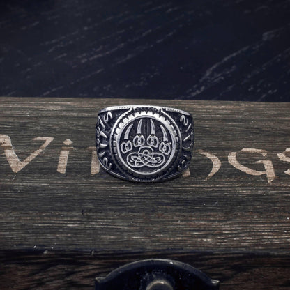 Sign of Veles Signet Ring - Stainless Steel