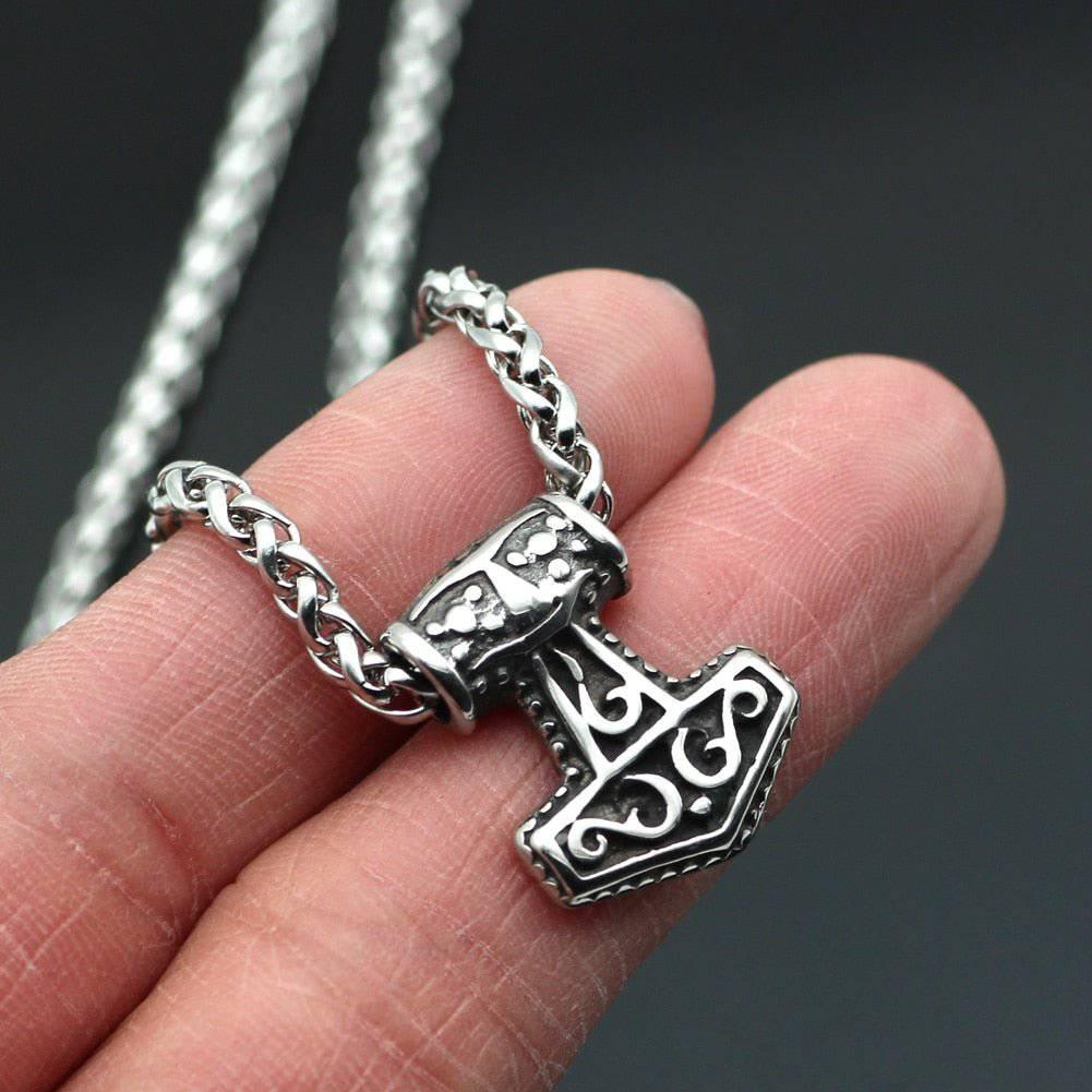 Tiny Celtic Thor's Hammer - Stainless Steel