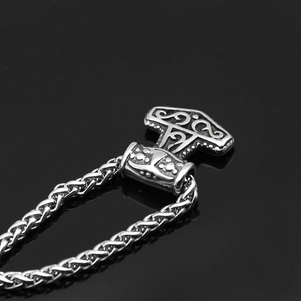 Tiny Celtic Thor's Hammer - Stainless Steel