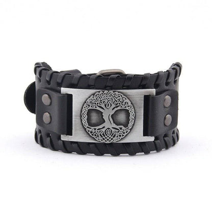 Tree Of Life Leather Wrap Bracelet