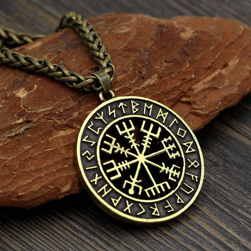 Vegvisir | Men's Viking Compass Runic Amulet Necklace