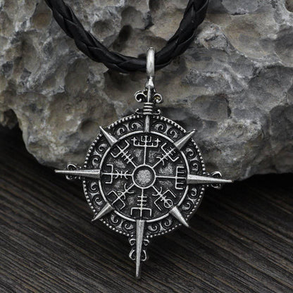Vegvisir Compass Wheel Amulet