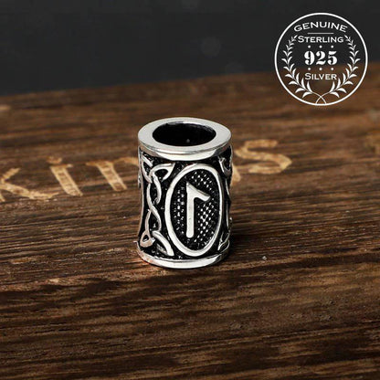 Viking Bead for Hair or Beard - Sterling Silver