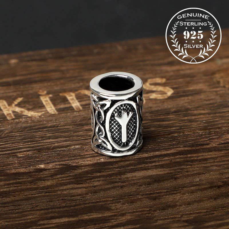 Viking Bead for Hair or Beard - Sterling Silver