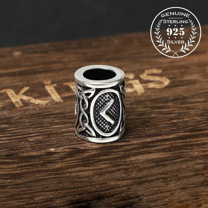 Viking Bead for Hair or Beard - Sterling Silver