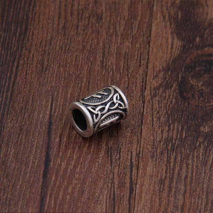 Viking Bead for Hair or Beard - Sterling Silver