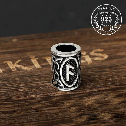 Viking Bead for Hair or Beard - Sterling Silver