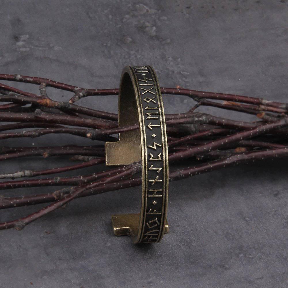 Viking Runic Cuff Bangle