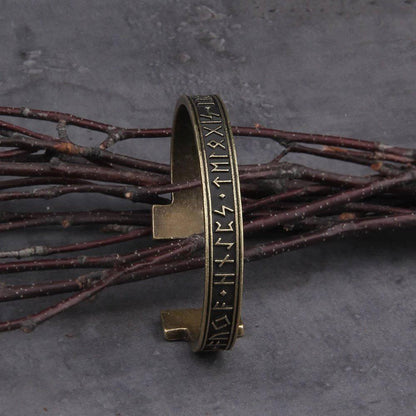 Viking Runic Cuff Bangle