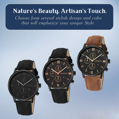 Zachary | Relaxed-Style Quartz Watch with Analog Display | 40.5mm