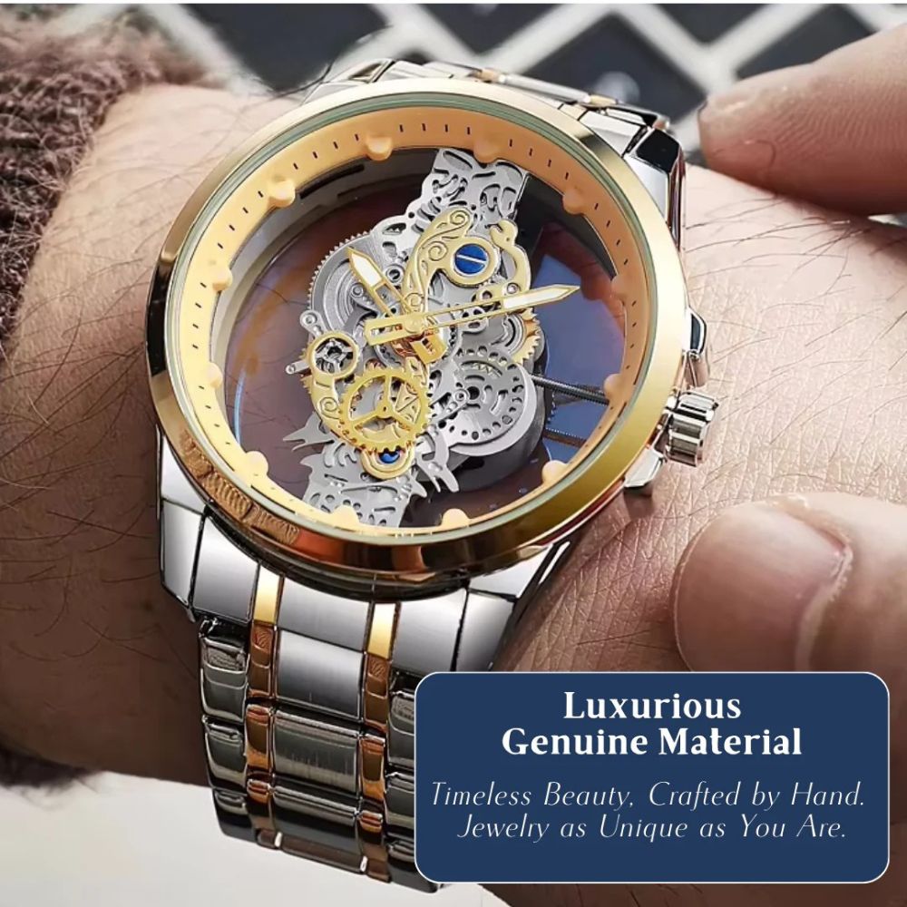 Rio | Hollow Double-sided Dial Skeleton Quartz Watch | 42mm
