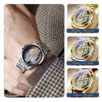 Rio | Hollow Double-sided Dial Skeleton Quartz Watch | 42mm