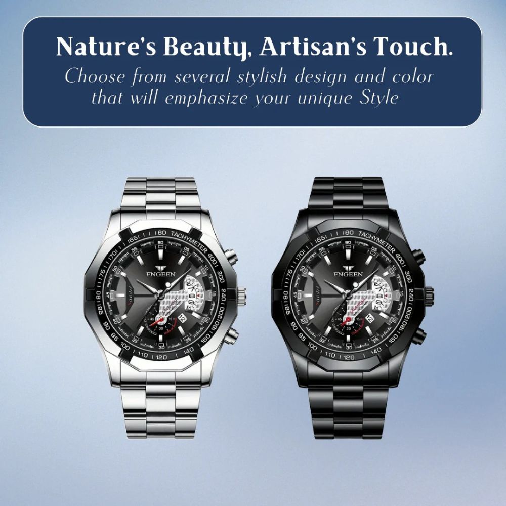 Scott | Men's Large Dial Creative Calendar Wristwatch | 44mm