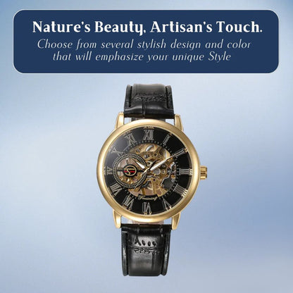 Peter | Fashionable Men's Roman Numerals Mechanical Watch | 42mm